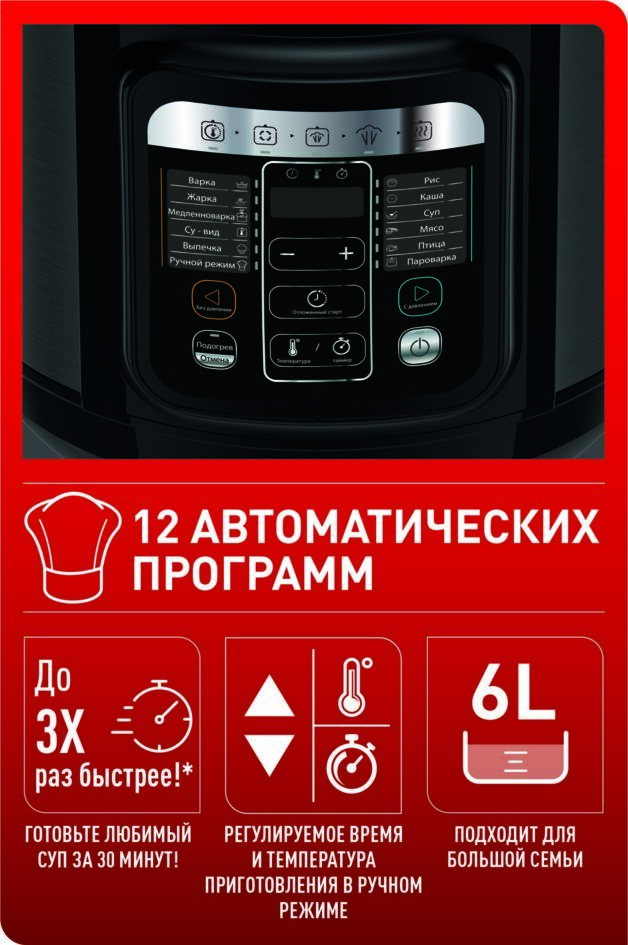 Мультиварка tefal cy601832