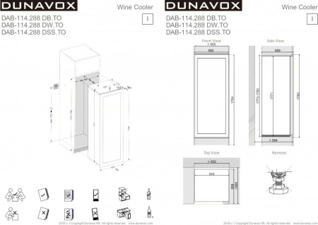 Винный шкаф Dunavox DAB-114.288DSS.TO [1, капельное]