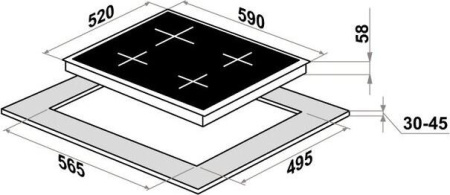 Варочная поверхность Homsair HIC64SWH