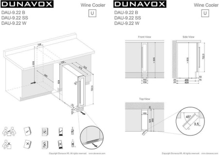 Винный шкаф Dunavox DAU-9.22SS [1, No Frost]