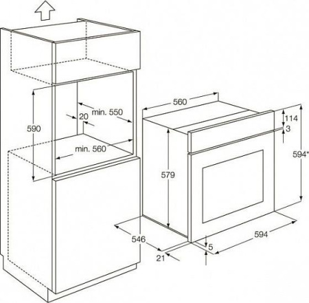 Встраиваемый духовой шкаф AEG BP 731462 CM