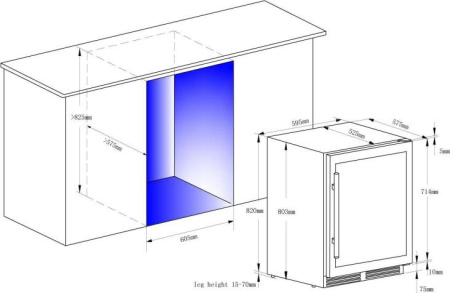 Винный шкаф Climadiff CBU51D1X [1, капельное]