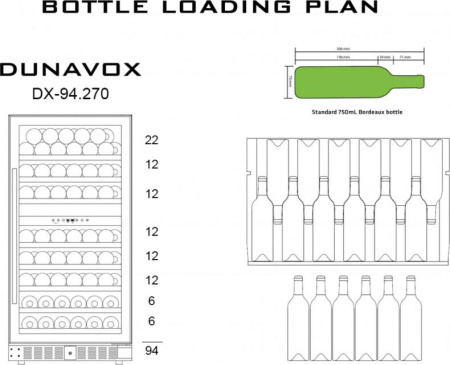 Винный шкаф Dunavox DX-94.270SDSK [1, капельное]