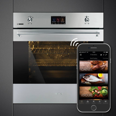 Встраиваемый духовой шкаф Smeg SFP 6303WTPX