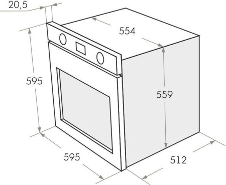 Встраиваемый духовой шкаф Maunfeld EOEH 5811W