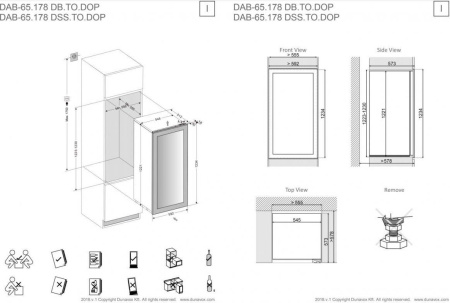 Винный шкаф Dunavox DAB-65.178TB.TO [1, No Frost]