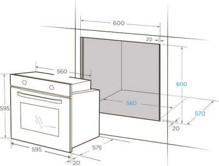 Встраиваемый духовой шкаф Midea MO23001GB