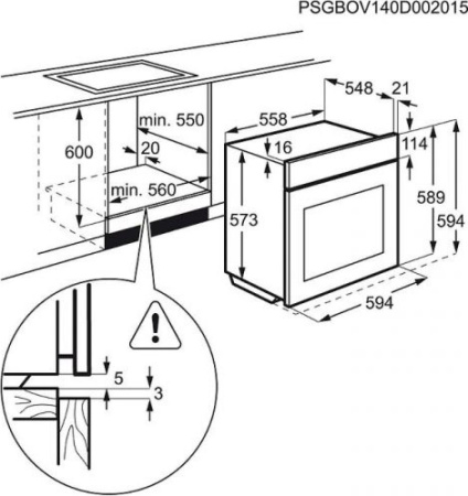 Встраиваемый духовой шкаф Electrolux EOB 53434 AK