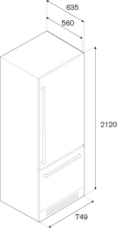 Холодильник Bertazzoni REF75PIXR [2, No Frost]