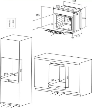 Встраиваемый духовой шкаф Maunfeld EOEC.564B
