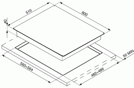 Варочная поверхность Smeg PV163N2