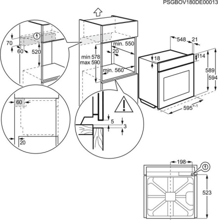 Встраиваемый духовой шкаф Electrolux OPEB2320V