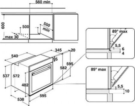 Встраиваемый духовой шкаф Whirlpool AKZM 7540/WH