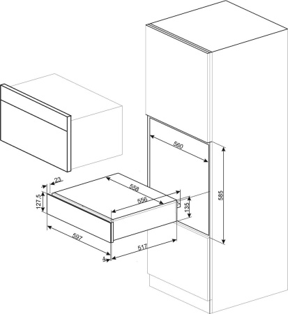 Подогреватель посуды Smeg CPR615NX
