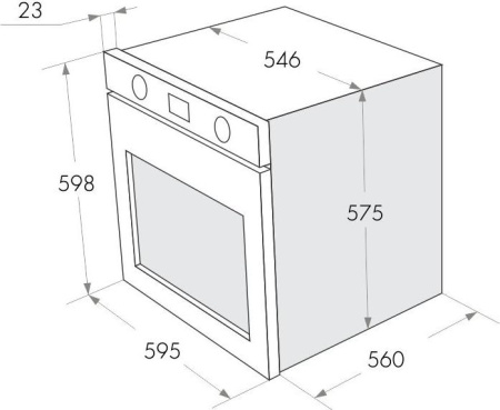 Встраиваемый духовой шкаф Maunfeld MGOG 673W