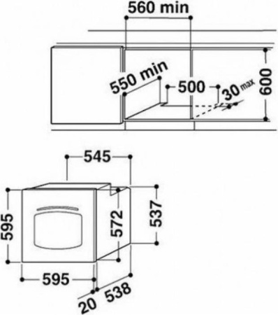 Встраиваемый духовой шкаф Whirlpool AKP 255 NA