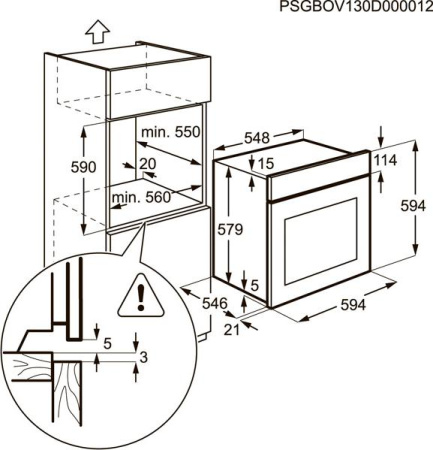 Встраиваемый духовой шкаф Electrolux EOC 95651 AX