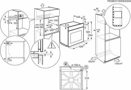 Встраиваемый духовой шкаф Electrolux EOG 92102 CX
