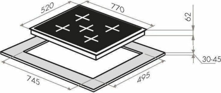 Варочная поверхность Maunfeld EVCE 775 SM T