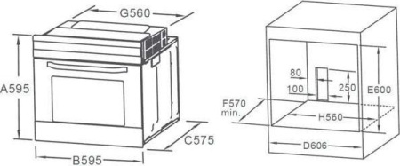 Встраиваемый духовой шкаф Midea MO 470B4 X