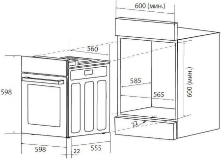 Встраиваемый духовой шкаф Zugel ZOE601W