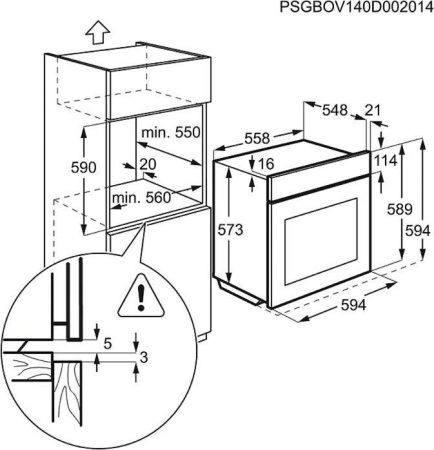 Встраиваемый духовой шкаф Electrolux EOB 53434 AK