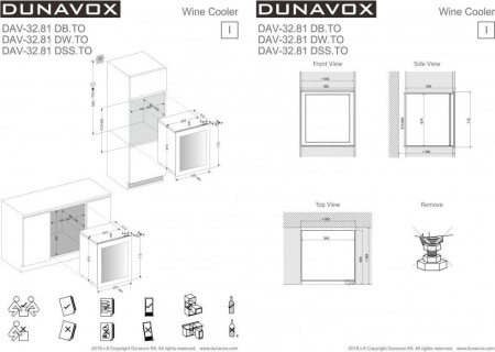 Винный шкаф Dunavox DAV-32.81DOP.TO [1, капельное]