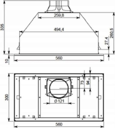 Кухонная вытяжка Falmec Built-IN 70 MAX WH