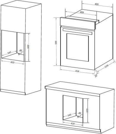 Встраиваемый духовой шкаф Maunfeld EOEM519B
