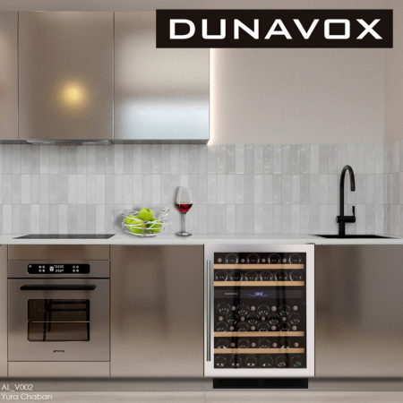 Винный шкаф Dunavox DX-53.130SDSK/DP [1, капельное]