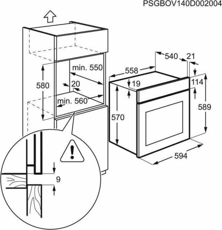 Встраиваемый духовой шкаф Electrolux EZB 53410 AW