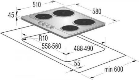 Варочная поверхность Gorenje E 6N1 BX