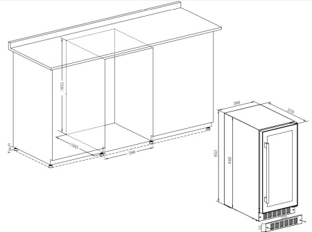Винный шкаф Temptech SOMQ38DRB [1, капельное]