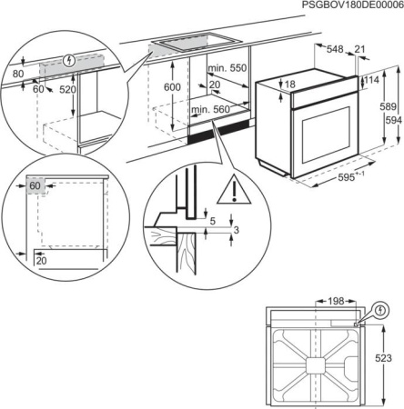 Встраиваемый духовой шкаф Electrolux OEM3H40TX