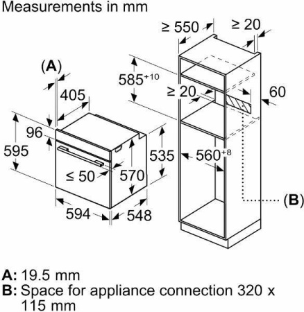 Встраиваемый духовой шкаф Bosch HRA574BB0