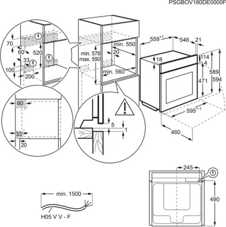 Встраиваемый духовой шкаф Electrolux EOB8S39Z