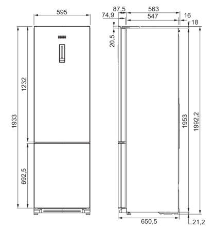 Холодильник Franke FCB 4001 NF S BK A+ [2, No Frost]