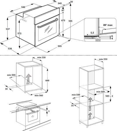 Встраиваемый духовой шкаф Whirlpool AKZM 8480