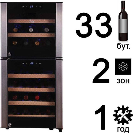 Винный шкаф Ecotronic WCM-33D [2, капельное]