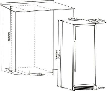Винный шкаф Cellar Private CP165-2T [2, капельное]