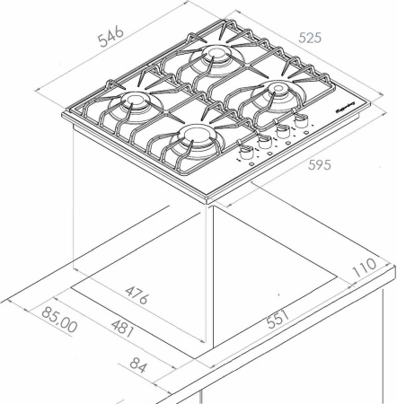 Варочная поверхность Kuppersberg FQ 601 C
