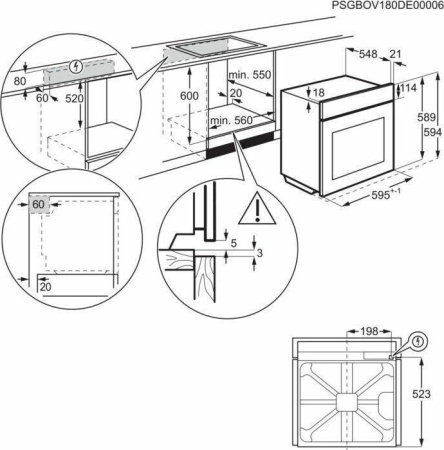 Встраиваемый духовой шкаф Electrolux OEF 5H50V