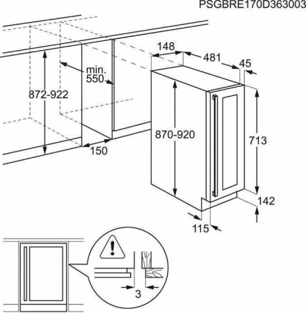Винный шкаф AEG SWB61501DG [1, капельное]