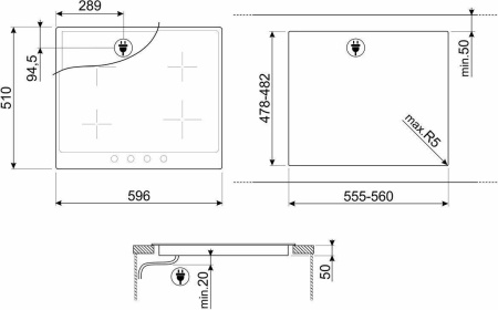 Варочная поверхность Smeg SI964PM
