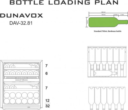 Винный шкаф Dunavox DAV-32.81DB.TO [1, капельное]