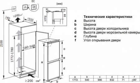 Холодильник LEX RBI 240.21 NF [2, No Frost]