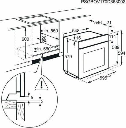 Встраиваемый духовой шкаф AEG BCR542350W