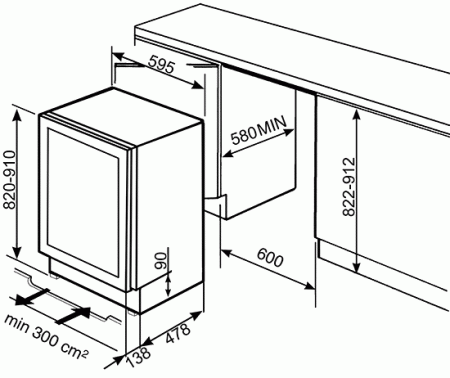 Винный шкаф Smeg CVI638NS [1, капельное]