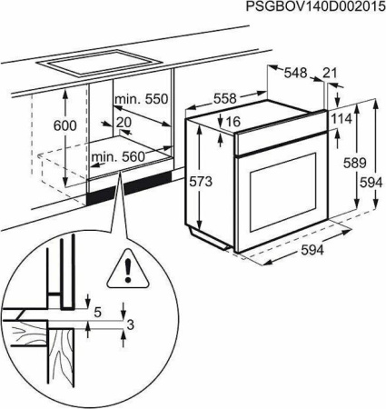 Встраиваемый духовой шкаф Electrolux EOL 95821 AX
