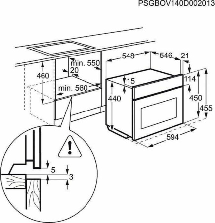 Встраиваемый духовой шкаф Electrolux EVK 95840 AX